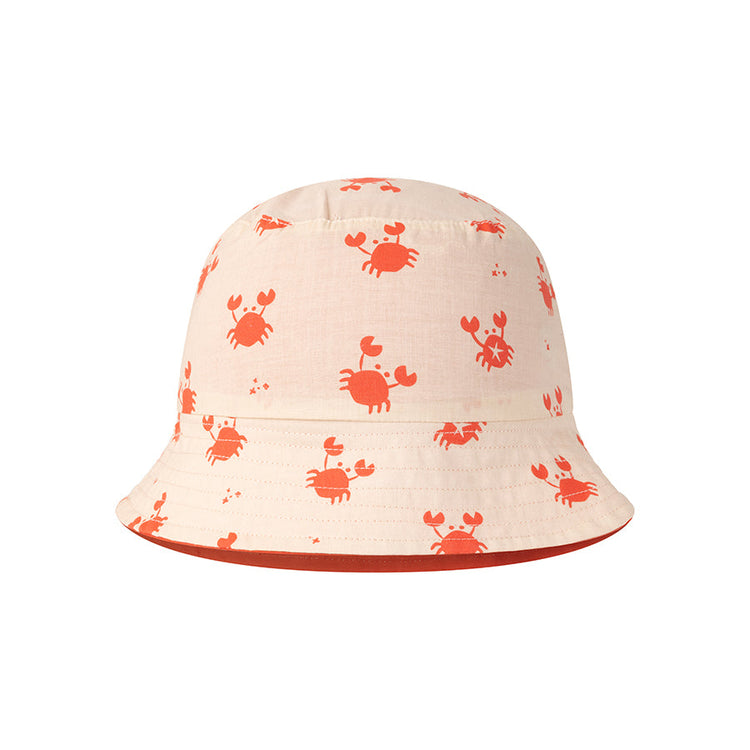 Crabby | Beige Red UV reversibler Sonnenhut