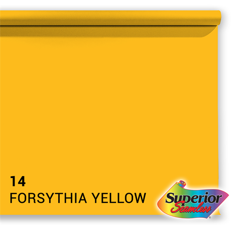 Superior Hintergrundpapier 14 Forsythia gelb 1,35 x 11m