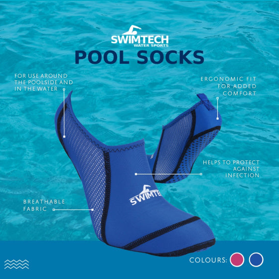 Swimtech Swim Socken Kinderblau Größe 33-37