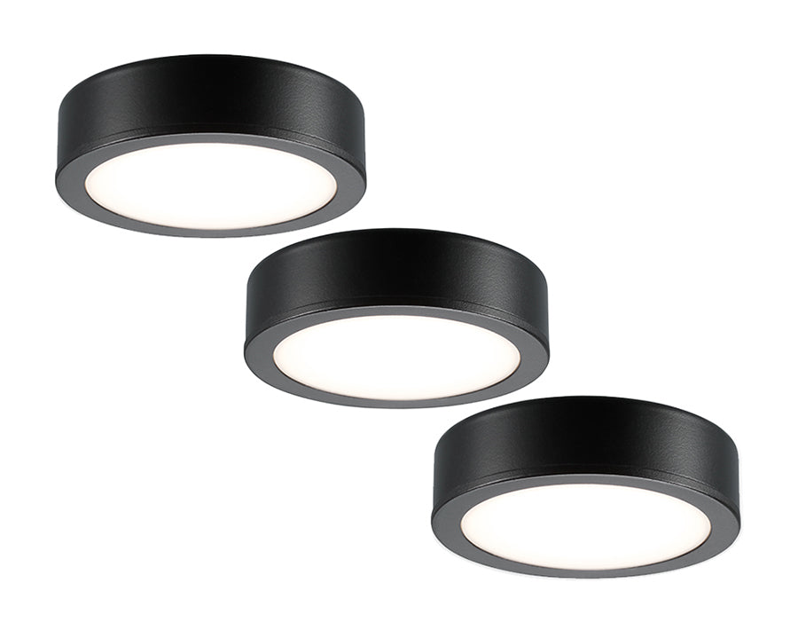 Sylvania Cirkel Keukenspot LED -Set von 3 270 LM IP20 Schwarz