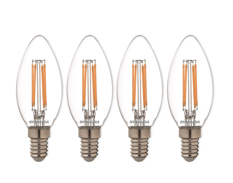 Sylvania LED -Lampe E14 470 LM Kerze klar 4 Teile