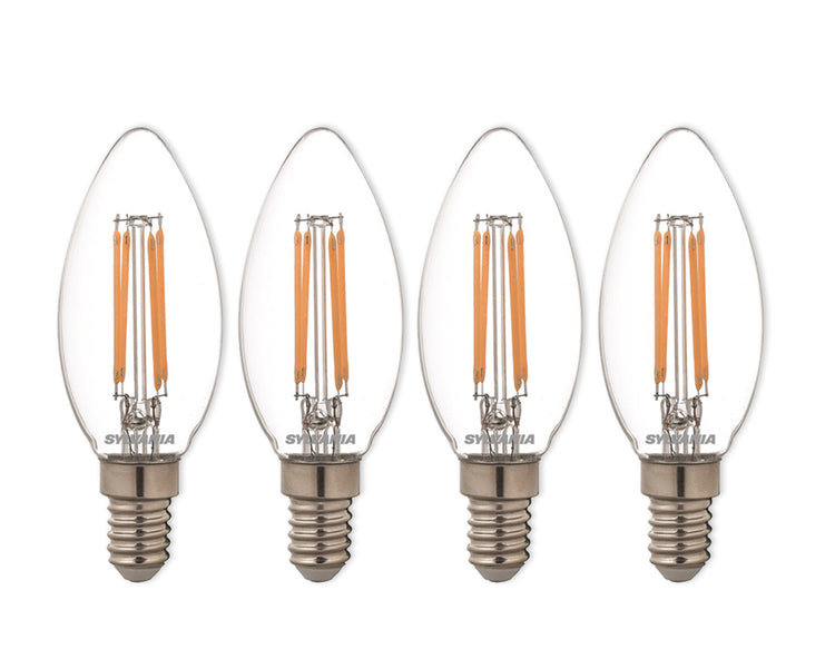 Sylvania LED -Lampe E14 470 LM Kerze klar 4 Teile
