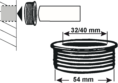 Cornat Gumminippelreduzierung 54 mm – 32 40 – t318508