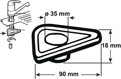 Cornat Verstärkungsplatte für PVC-Wasserhähne – t351901