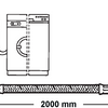 Cornat Waschmaschinen-Zulaufschlauch 2m00 Edelstahl – T357215