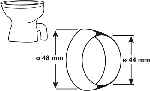 Cornat Außenanschlusstoilette 44mm 48mm - t360299