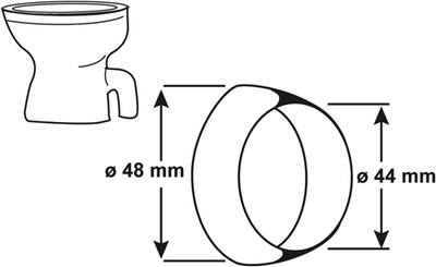 Cornat Außenanschlusstoilette 44mm 48mm - t360299