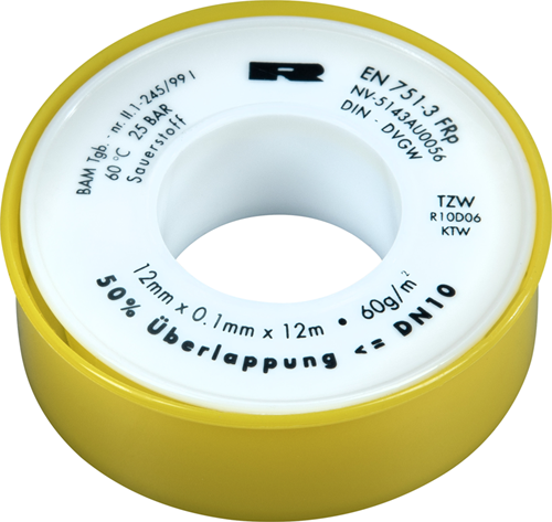 Cornat Teflonband 12 x 0,1 mm (12 m), Gas – T380700