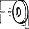 Cornat Rosette 1 2x5mm ms - t384101