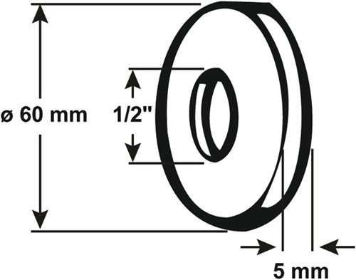 Cornat Rosette 1 2x5mm ms - t384101