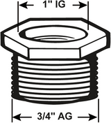 Cornat Messing MS Reduzierstück VM 1''x3 4 - T396302 - afbeelding 2