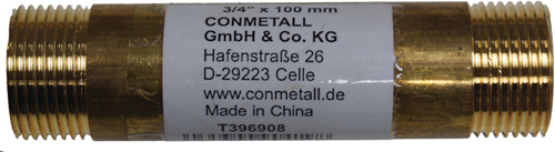 Cornat Messing MS Rohrnippel mm 3 4 100 mm – t396908