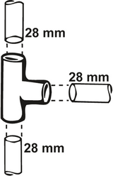 Cornat Cu-Löt-T-Stück 28 mm – T513028 - afbeelding 2