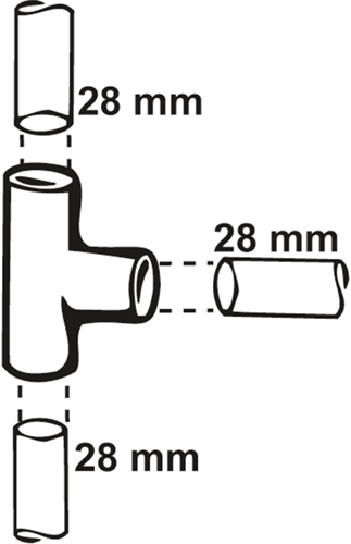 Cornat Cu-Löt-T-Stück 28 mm – T513028