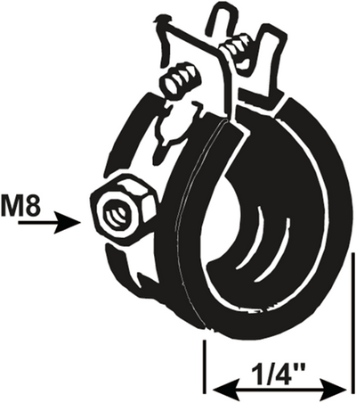 Cornat Rohrhalterung VZ M8 1 4 11–15 mm 2 Stück – T5622000