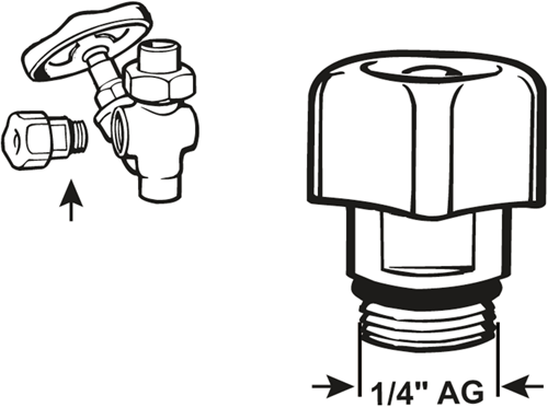 Cornat Ablassventil für Absperrventil 1 4m - T571500