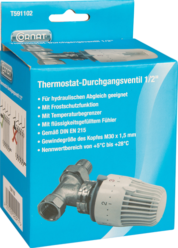 Cornat Thermostat-Heizkörperventil gerade 1 2 - t591102