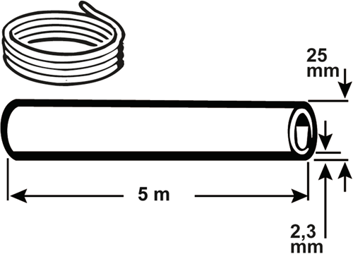 Cornat PE-HD-Rohr faltbar 25x2,3mm 5m - t612005