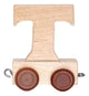 Holzbrief t mit Rädern 6 cm hoch