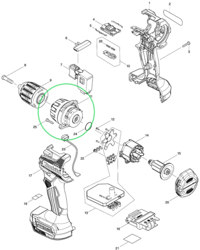 Kettenradsatz ddf487 a