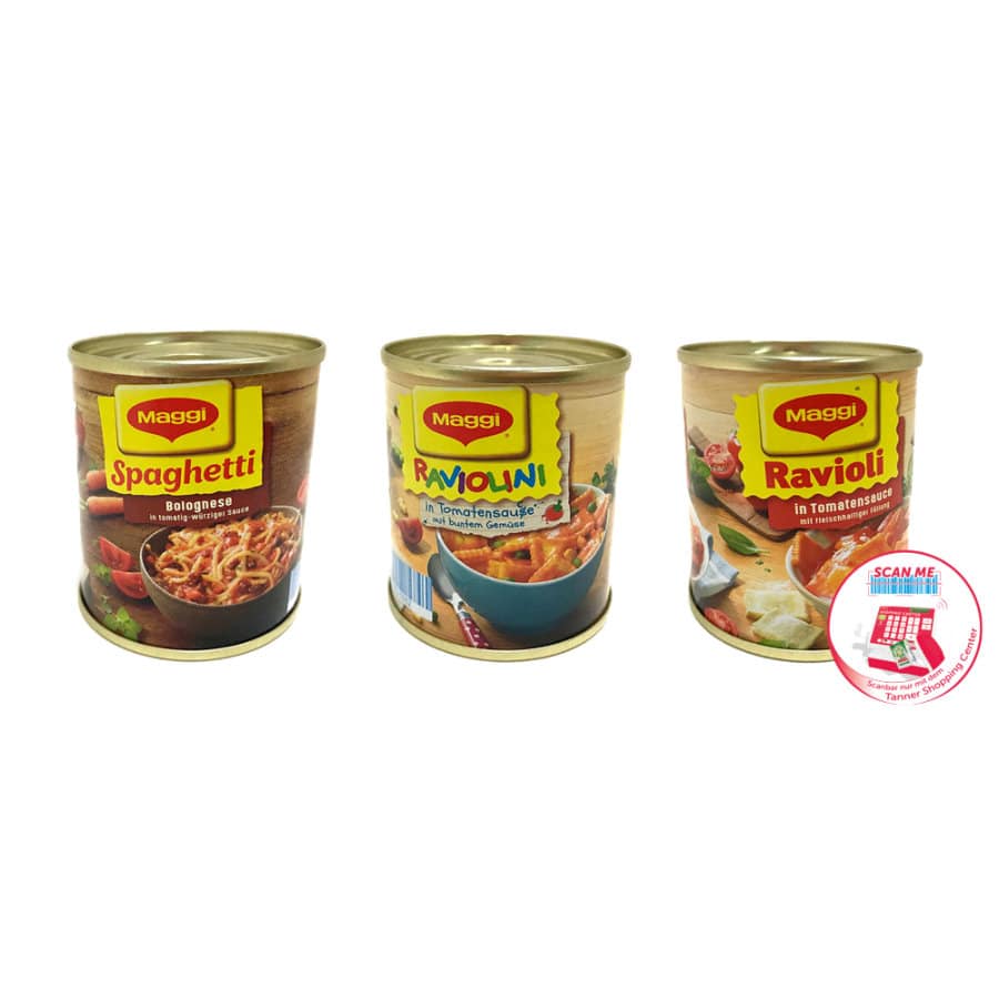 Spielen Sie Set 3 Metalldosen Maggi
