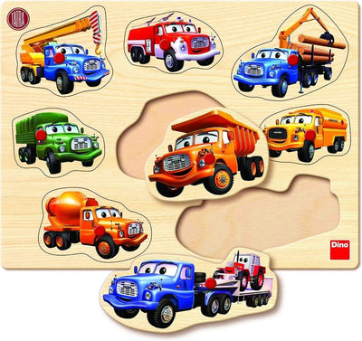 Dinotoys Dino Puzzle - Holz Tatra Form Puzzle - 8 Stück