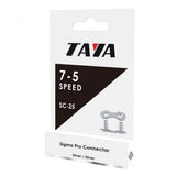 Taya -Kettenschalter Sigma Pro 1 2x3 32 Silber pro 2 Teile - afbeelding 3
