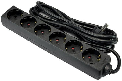 TCD RA 6-Wege-Kabel, 3 m, Schwarz – 6672631