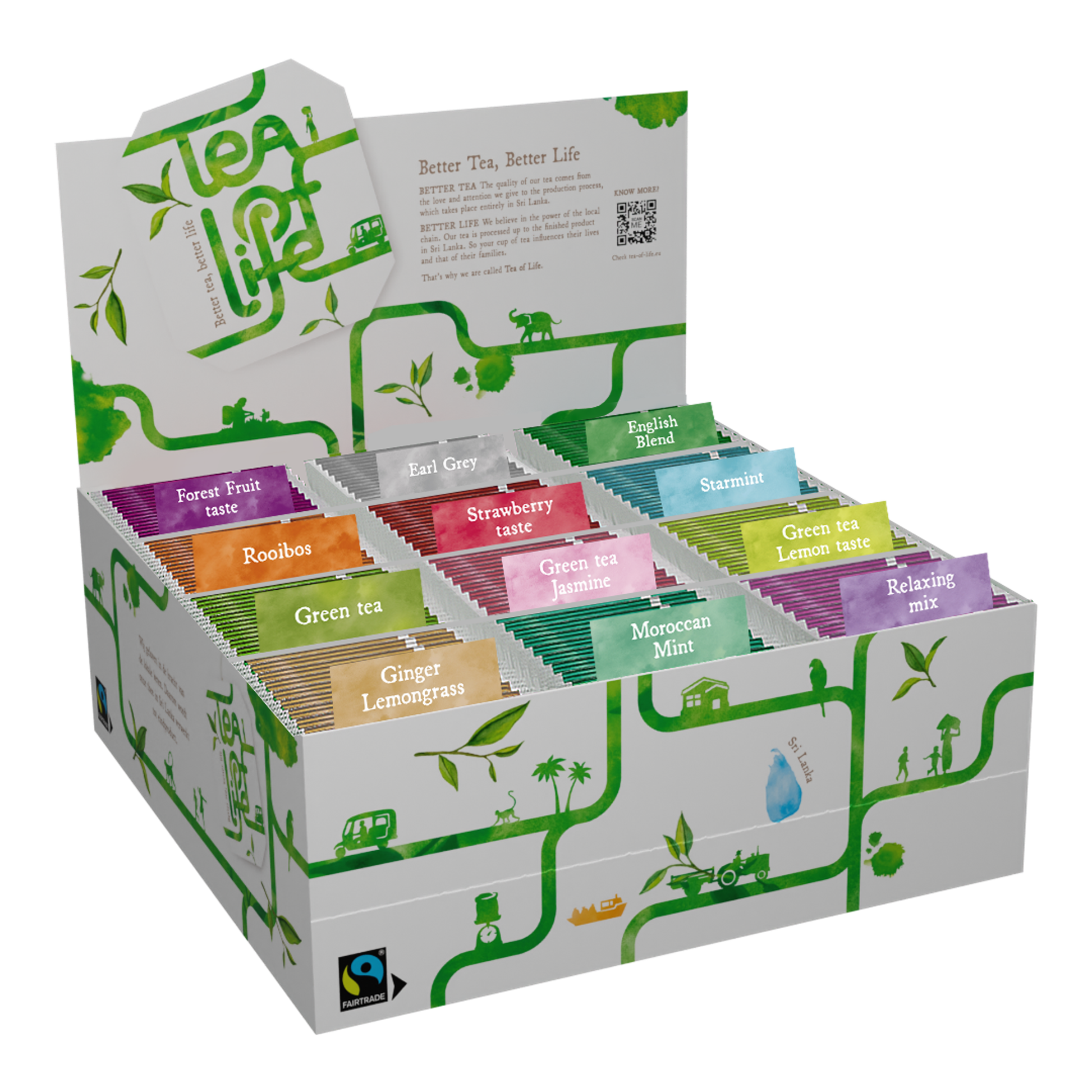 Tee des Lebens Sortimentsbox (120 Stück)