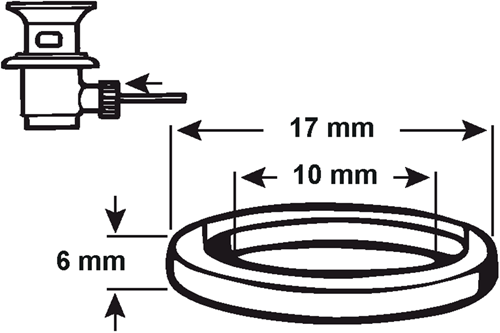 Cornat-Dichtung für Abflusshahn, 2 Stück – tec317418
