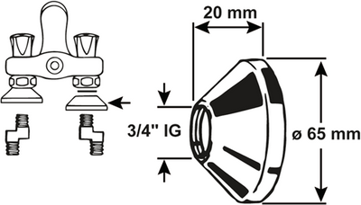 Cornat Rosette für S-Kupplung (2 Stück) ms-ch - tec321025