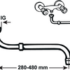 Cornat Wandarmatur mit schwenkbarem Auslauf 's' 280-480 - tec351102