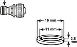Cornat Dichtungs-O-Ring Gardena 11 mm (2 Stück) – tec380007 - afbeelding 2