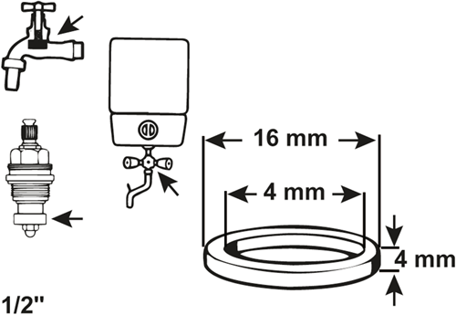 Cornat Dichtung Serviceventil 1 2 16 mm (2 Stück) – tec380214