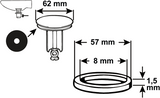 Cornat Dichtungsgummi d62mm für tec317411 - tec380245 - afbeelding 2