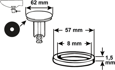 Cornat Dichtungsgummi d62mm für tec317411 - tec380245