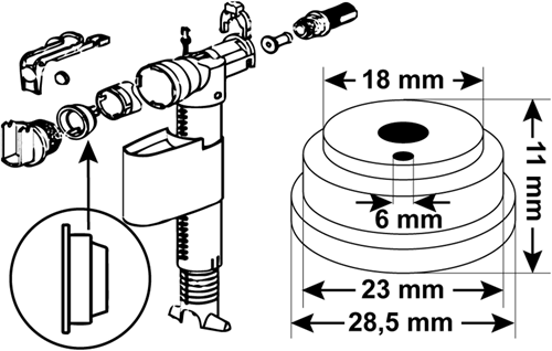 Cornat-Dichtung für Wisa Abu Grohe Wasserhahn – tec380428