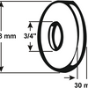 Cornat Hahnrosette 3 4 73x30mm MS-CH - tec383502