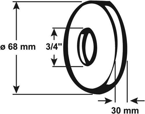 Cornat Hahnrosette 3 4 73x30mm MS-CH - tec383502