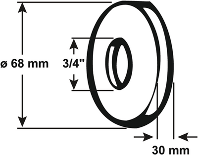 Cornat Hahnrosette 3 4 73x30mm MS-CH - tec383502