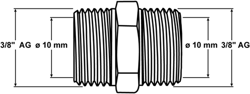 Cornat Klemmkupplung gerade 3 8mx10mm - tec5814041