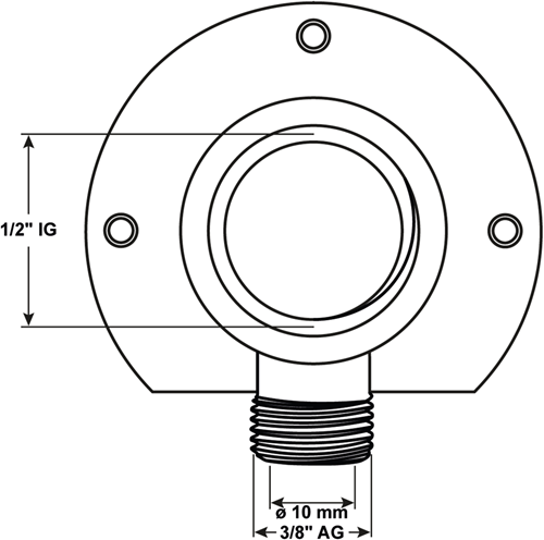 Cornat Klemmkupplung CH Wandplatte 1 2Vx10 - tec5826141