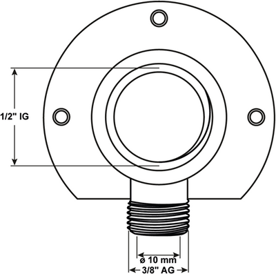Cornat Klemmkupplung CH Wandplatte 1 2Vx10 - tec5826141