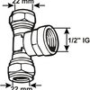Cornat Kompressionskupplung MS T-Stück 22x1 2x22mm - tec583696