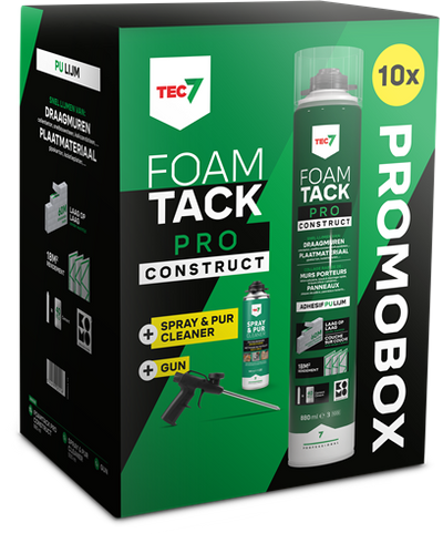 Tec7 combipack foamtack pro construction | 880ml | 10x Foam Tack Pro - 670996000