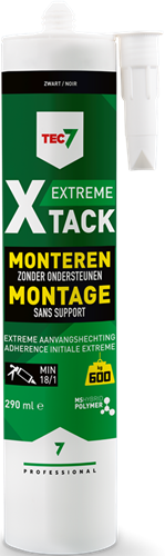 Tec7 x-tack Kartuschen-Schnellmontageset 290 ml schwarz – 534515000