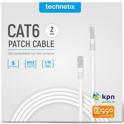 Technetix Patchkabel UTP Cat6 2 m weiß – 2077000