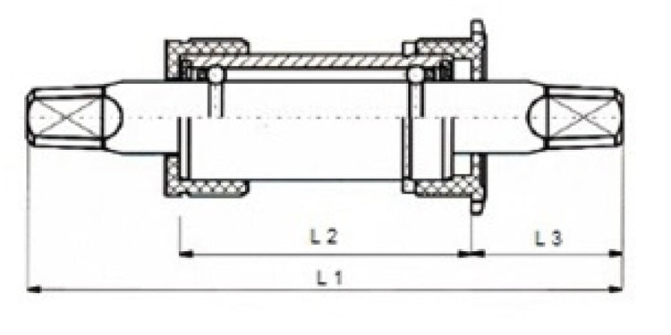 Tecora e Tecora E unterer Halterung 107 mm BSA, Kettenlinie 19.5, Alu Cup