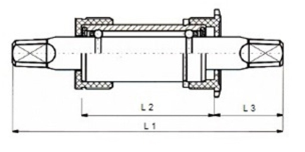 Tecora e Tecora E unterer Halterung 113 mm Italiener 36x24tpi, Alu Cup