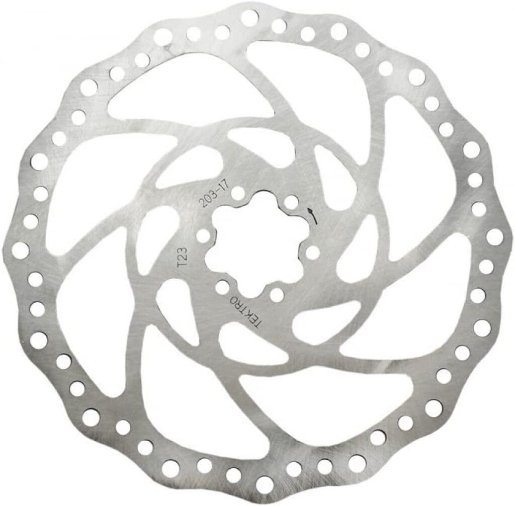 Tektro-Scheibenbremse-Rotor TR203-1 Polygonluftstrom Ø203 mm, Silber